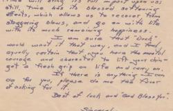 Letter from Captain Edward F. Wozenski, Duckworth’s commanding officer, to Audrey Duckworth, expressing condolences, June 25, 1944. Courtesy of Andrea Wojcik