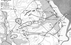 Map of the 4<sup>th</sup> Infantry Division’s movements on June 6, 1944. U.S. Army Center of Military History.