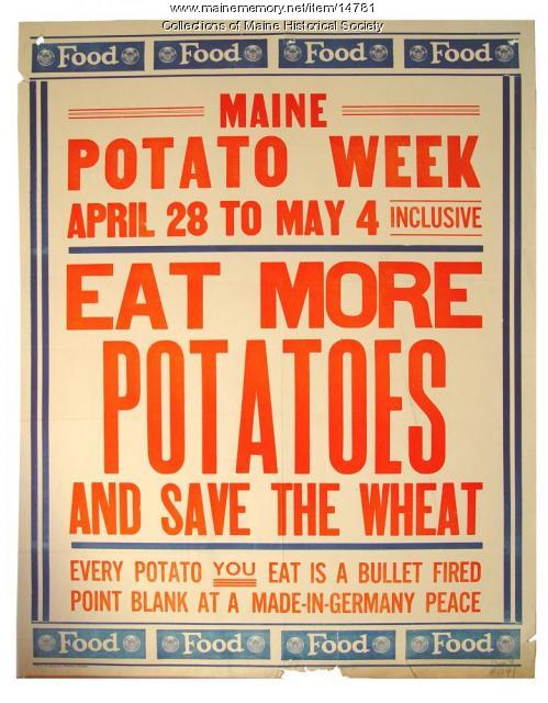 Poster promoting Maine Potato Week