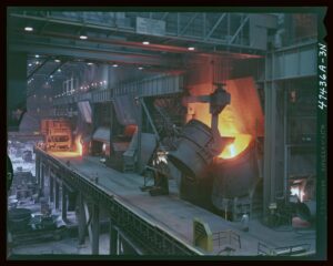 Oxygen furnace in Lackawanna Steel plant