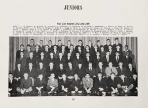 Photograph of the Junior class of South Park High School in 1964.