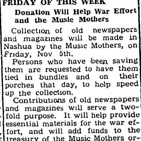 Newspaper drive supports the war effort