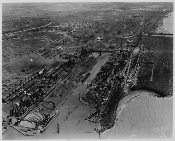 Aerial view of the Bethlehem Steel plant.