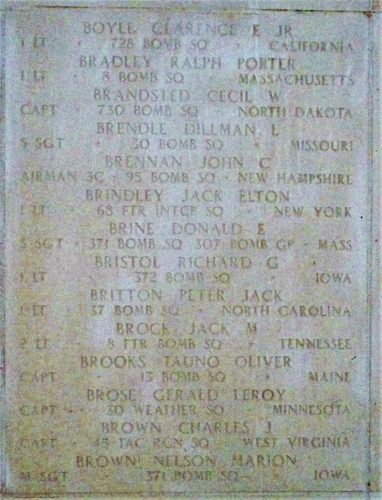 Names inscribed on marble.