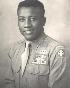 A young African American man in an Army uniform.