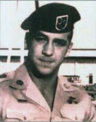 Robert Sherdin wearing his green beret.