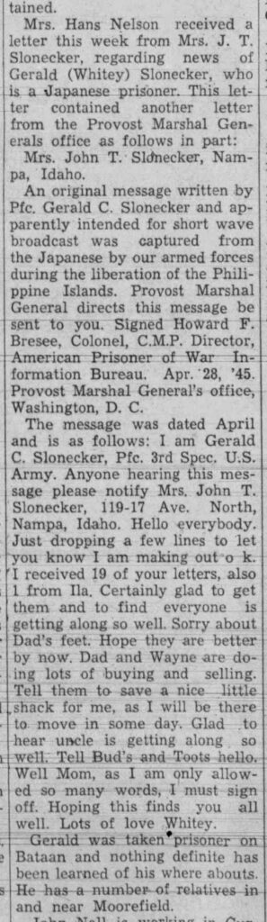 Letter from World War II during the 1940s