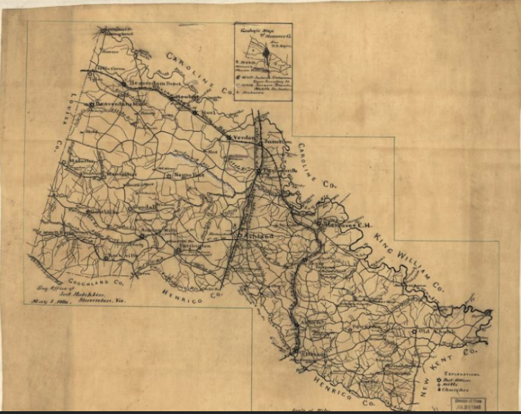 A sepia toned, handdrawn map. 