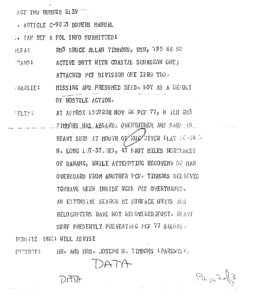 A typewritten report.