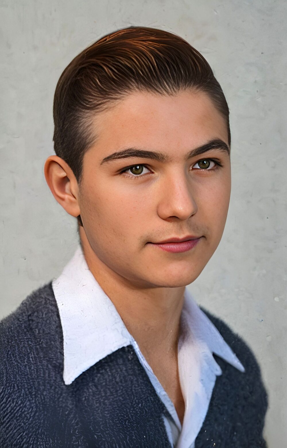 A colorized photograph of a teenage boy.