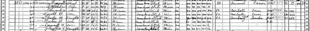 A snippet of the 1940 Census.