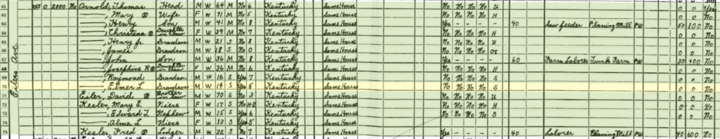 A snippet of the 1940 Census.