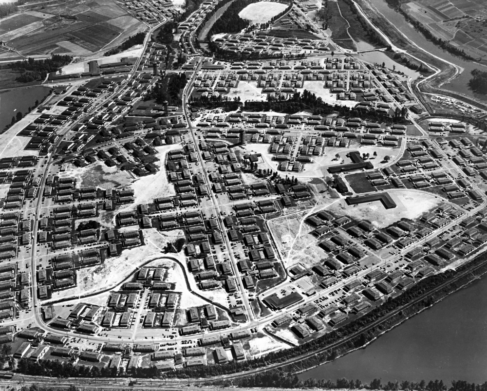 Aerial picture of housing in Portland