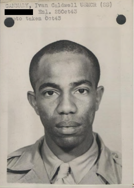 A young African American man in a Marine Corps uniform.