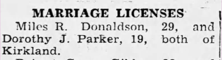 A typed marriage announcement.