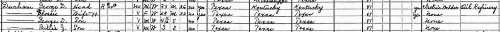 A snippet of the 1930 Census.