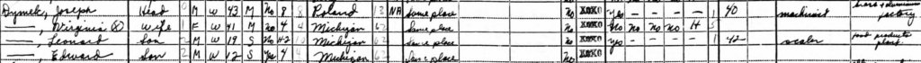 A snippet of the 1940 Census.
