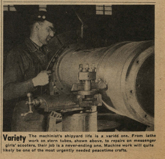 A black and white image of a machinist working in a factory.