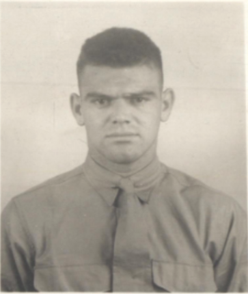 A young man in military uniform.
