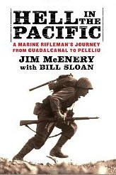 A book cover featuring a Marine in uniform running.