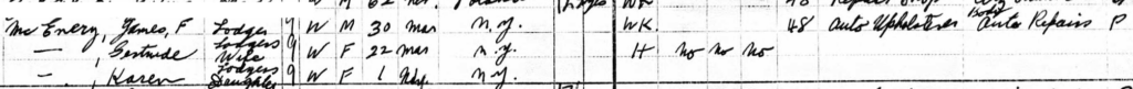 A snippet of the 1950 census.