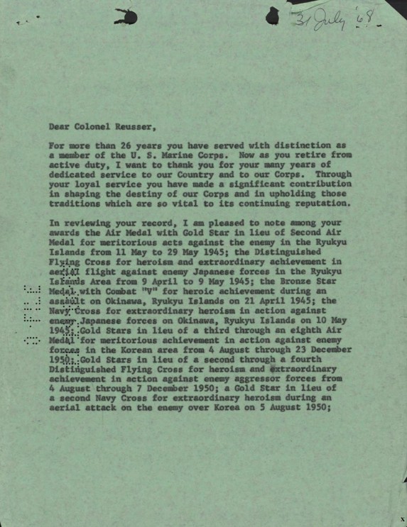 A type-written letter