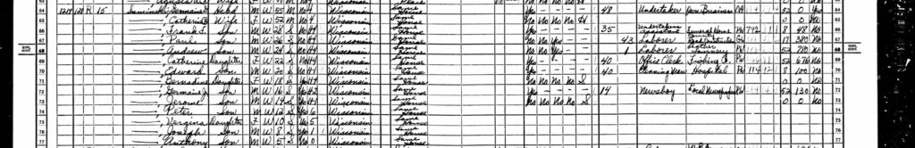 A snippet of the 1940 Census.