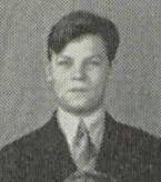 A black and white headshot of a young White boy.