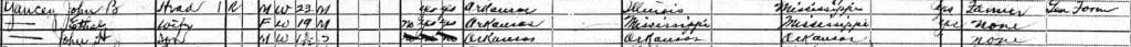 A snippet of the 1920 Census.