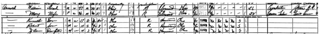 A snippet of the 1940 Census.