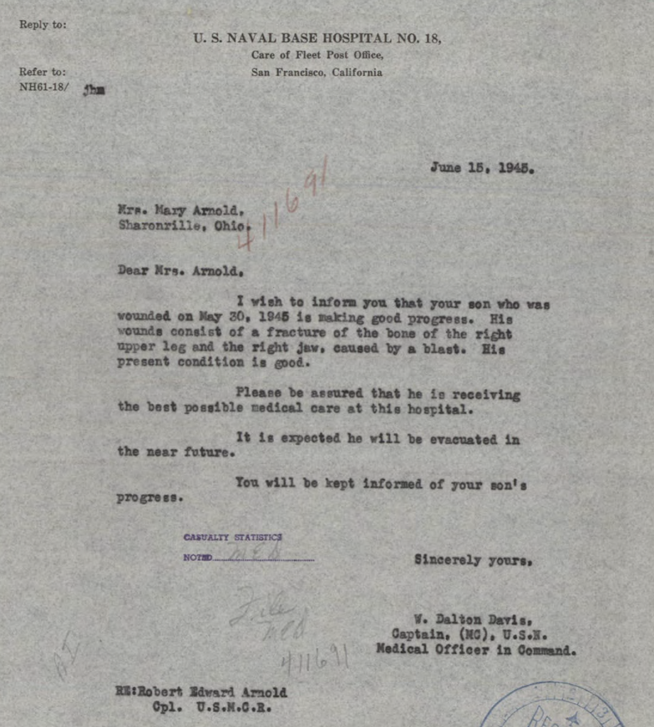 A typed letter