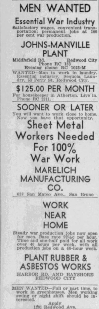 A newspaper article titled, “Men Wanted.”