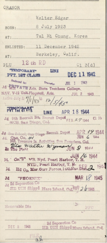 A typed list of movements.