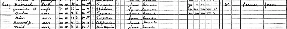 A snippet of the 1940 census.