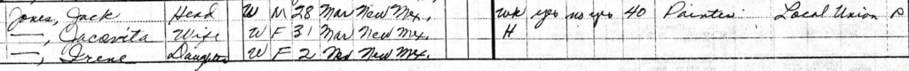 A snippet of the 1950 Census.
